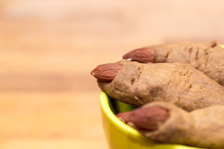 cookies the witch fingers for Halloween dessertの写真素材