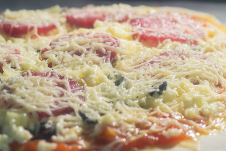 pizza food italian cheese tomato fast mozzarella mealの写真素材