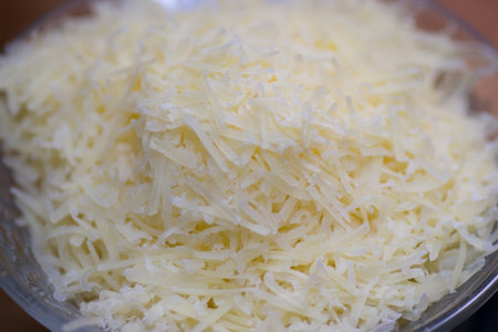 cheese grated isolated macaroni white food backgroundの写真素材