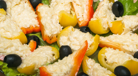 cheese pepper food peppers stuffed appetizer redの写真素材