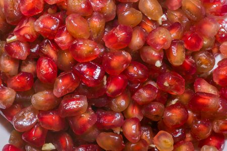 red pomegranate fruit food freshness sweet organicの写真素材