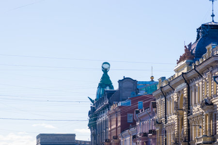 the old building in the downtown historicの写真素材