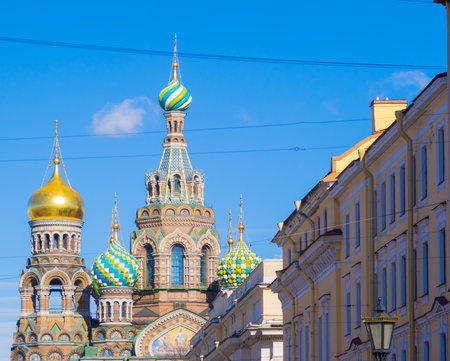 the Cathedral of the Savior on blood in St. Petersburgの写真素材