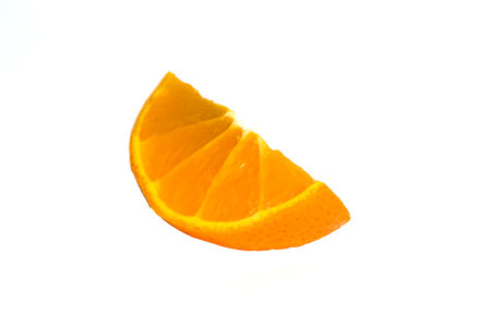 orange close up on white background cut and the whole