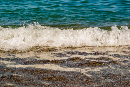 sea waves beach sun summer bright colors
