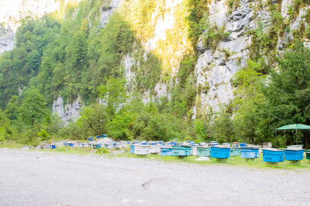 waterfall water nature falling river flowing outdoorsの写真素材