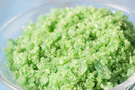 sea salt closeup on wooden texture wonの写真素材