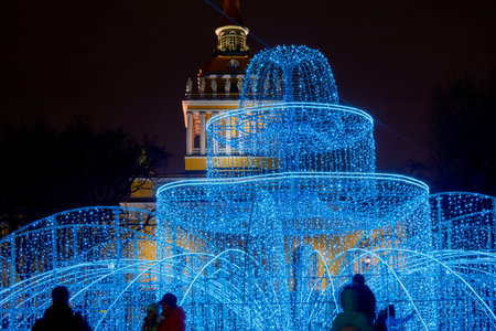 Admiralty at nightの写真素材