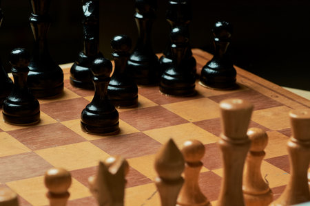 chess board game for ideas and competition and strategy, business success conceptの写真素材