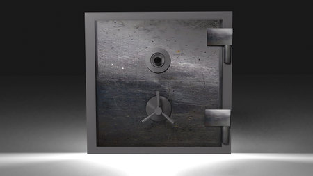 safe on white background 3D renderingの写真素材