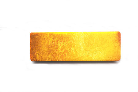 Gold bar with texture on 3D renderingの写真素材