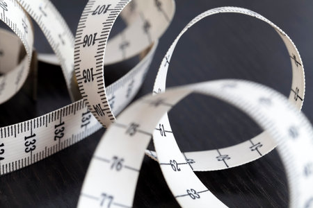 Measuring tape. Closeup.の写真素材