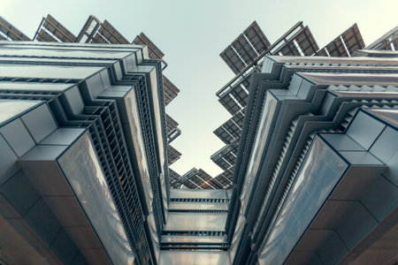 Abu Dhabi, UAE - April 10, 2013: Futuristic architecture of Masdar city. Sustainable environment, solar energy project.のeditorial素材