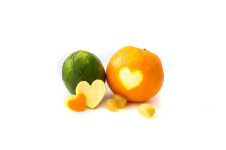 oranges on white the background.