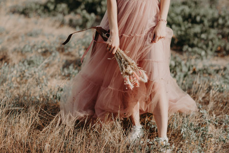 bouquet in the hands of the bride.の写真素材