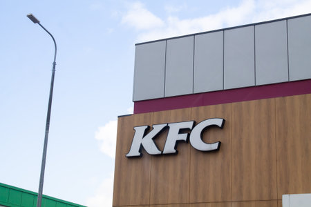 Novorossiysk-Russia, 03 09 2022: KFC fast food restaurant. Kentucky Fried Chicken (KFC) is the...