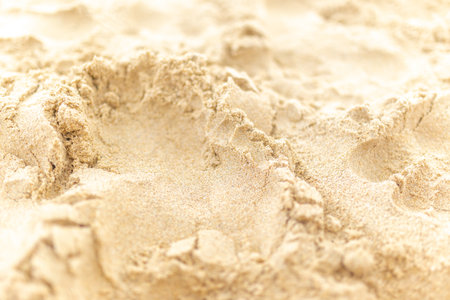 Sand texture. brown sand. Background from fine sand. close-up image.の写真素材