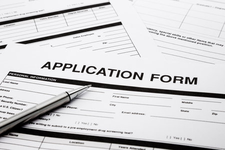 employment application form, human resources and business conceptsの写真素材