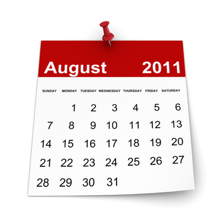 Calendar 2011 - Augustの写真素材