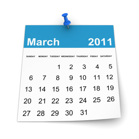 Calendar 2011 - Marchの写真素材