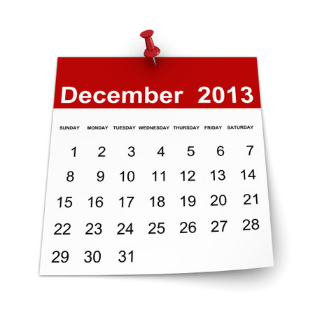 Calendar 2013 - Decemberの写真素材