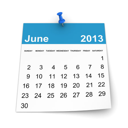 Calendar 2013 - Juneの写真素材