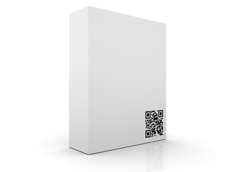 Software Box with QR Code の写真素材