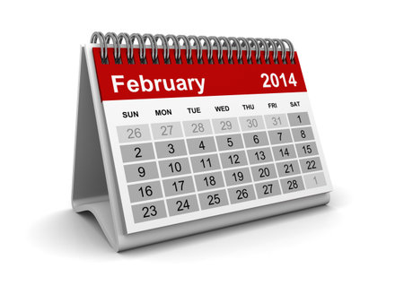 Calendar 2014 - Februaryの写真素材