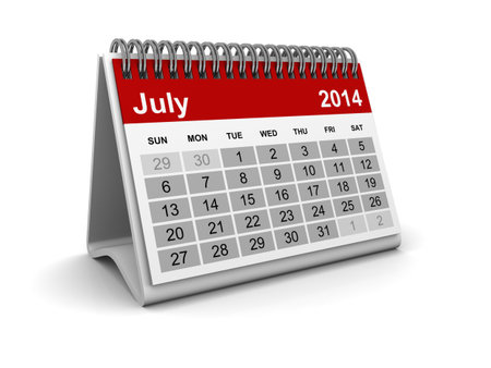 Calendar 2014 - Julyの写真素材