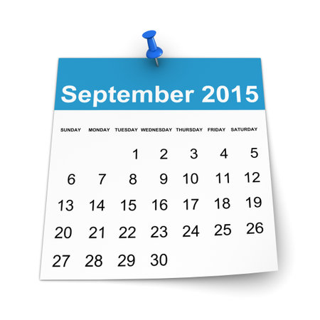 Calendar 2015 - Septemberの写真素材