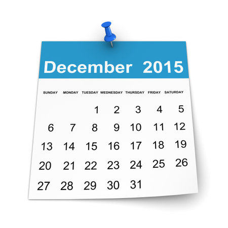 Calendar 2015 - Decemberの写真素材