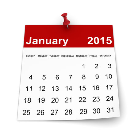 Calendar 2015 - Januaryの写真素材