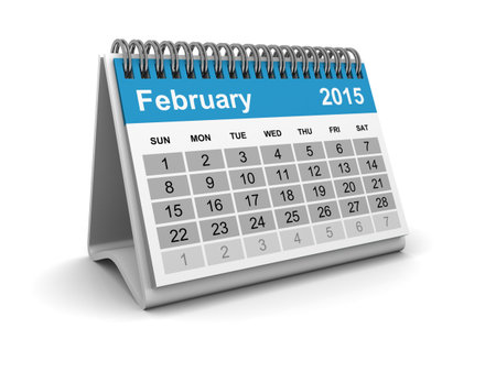 Calendar 2015 - Februaryの写真素材