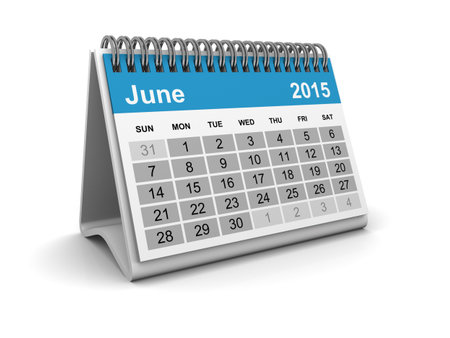 Calendar 2015 - Juneの写真素材