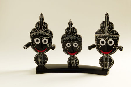 Indian handicraft depicting Hindu Godsの写真素材