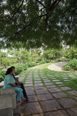 Sitting in the parkのeditorial素材
