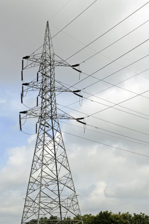 electricity pylon- vertical view
