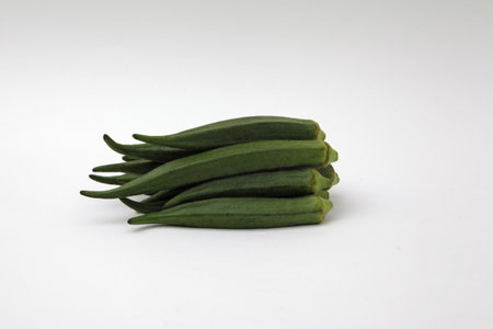 Okra on white