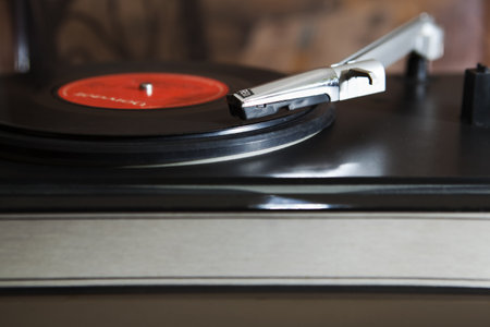 Vintage Vinyl Record Playerの写真素材