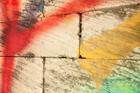 Wall with variety of paint and texture