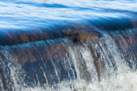 Spillway at Borderland State Park in Easton, Massachusettsの写真素材