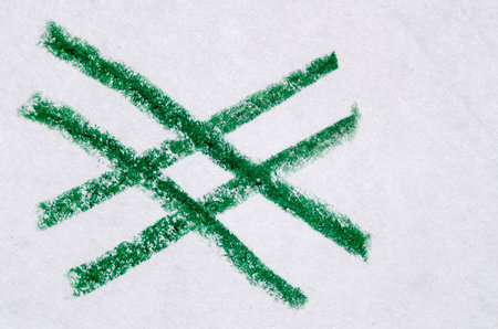 Grease pencil hashtag on rough surfaceの写真素材