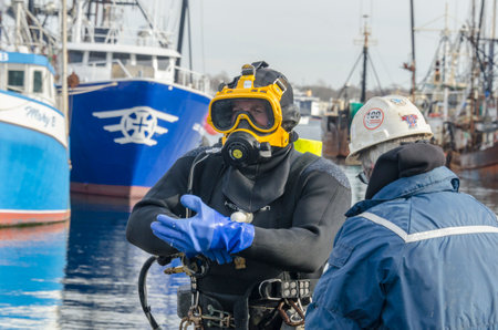 New Bedford, Massachusetts, USA - December 26, 2017: Diver Thomasのeditorial素材