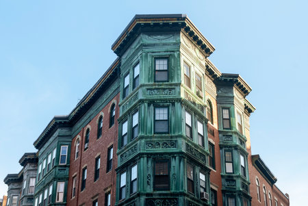 Boston, Massachusetts, USA - November 10, 2007: Old Boston building in late afternoon sun