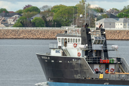 Fairhaven, Massachusetts, USA - May 15, 2019: Offshore supply vessel Warren Jr, hailing port Cape...