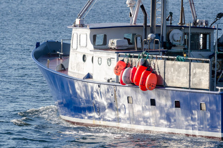 Fairhaven, Massachusetts, USA - November 6, 2019: Lobster boat Direction leaving Fairhaven on fishing tripのeditorial素材
