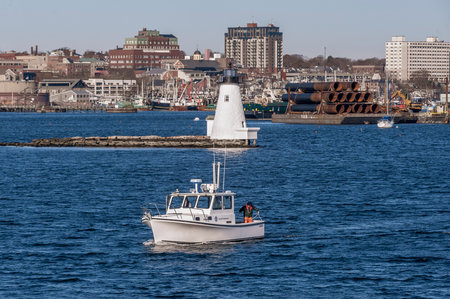 New Bedford, Massachusetts, USA - November 21, 2019: R/V Mya, research vessel employed by...
