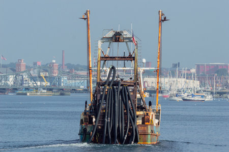 New Bedford, Massachusetts, USA - August 28, 2018: Clammer Lady Brittany, hailing port Atlantic...