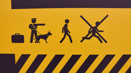 Warning sign in the park area.