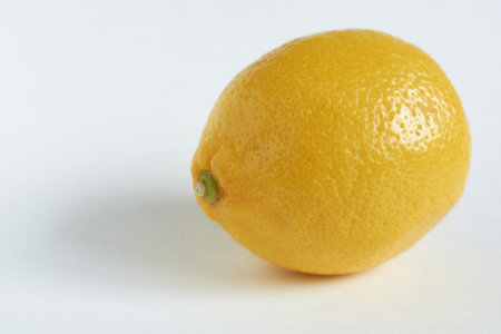 Lemon on a white background. Close-up. Isolated.の写真素材